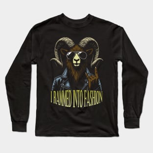 Badass Rockstar Ram Goat Long Sleeve T-Shirt